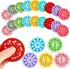 Math Fidget Spinner, Educational Math Fact Fidget Spinners, Learning Add Subtract Multiplication Division Fidget Spinner Toy for Kids, Perfect Treasure Box Toys for Classroom Prize Students (18pcs)