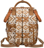 Wrangler Aztec Backpack Multifunction Baby Travel Bag with Changing Pad, Stroller Straps and Pacifier Case WG2204-91103TN