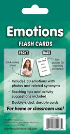 Teacher Created Resources Emotions Flash Cards (EP62056) 0.75 H x 6.125 L x 3.25 W