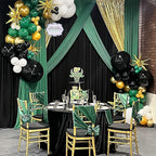 RUBFAC 129pcs Dark Green Balloons Different Sizes 18 12 10 5 Inches Emerald Green Latex Balloon Garland Arch for Masquerade Party Decorations Birthday Baby Shower Wedding Safari Jungle Party Supplies