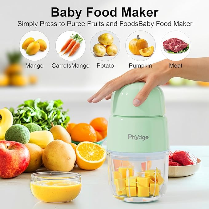 Baby Food Maker Blender, 10oz Baby Food Puree Maker, Food Processor for Baby Foods Fruit Vegetable Meat, 10-Second Quick Soft Food Prep for Baby-Upgraded