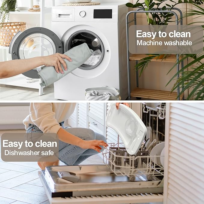 Baby Travel Booster Seat with Double Tray, BabyBond Upgraded Toddler Portable Baby Chair, Booster Seat for Dining Table, Stable and Foldable Booster Baby Chair for Indoor/Outdoor (Grey Lion)