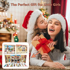 Yuzee Paper Dolls Stickers - Magnetic Dress Up Dolls for Girls - Toddler Travel Toys - 1 Paper Doll and 33 Clothing Accessories with 3D Magnetic Game Scene, Foster Creativity and Imagination