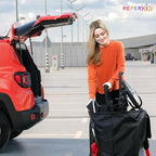 reperkid Medium Stroller Bag for Airplane Travel, Black & Red, 42" H x26 W x13 D, Fits Most Single Strollers Incl. Jogging & Standard Models – Premium Waterproof Cover, Adjustable Shoulder Straps