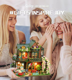 Spilay Miniature Dollhouse Miniature House Kit,DIY Kit Mini Modern Villa Model with Music Box ，Best Christmas Birthday Gift.(Fairy Garden)