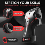 SKATEWIZ Skateboard Pads Protective Gear Set for Kids - Smash - Roller Skate Pads [6pc] - Elbow Pads Roller Derby and Knee Pads Kids Skating with Wrist Guards for Kids and Adults