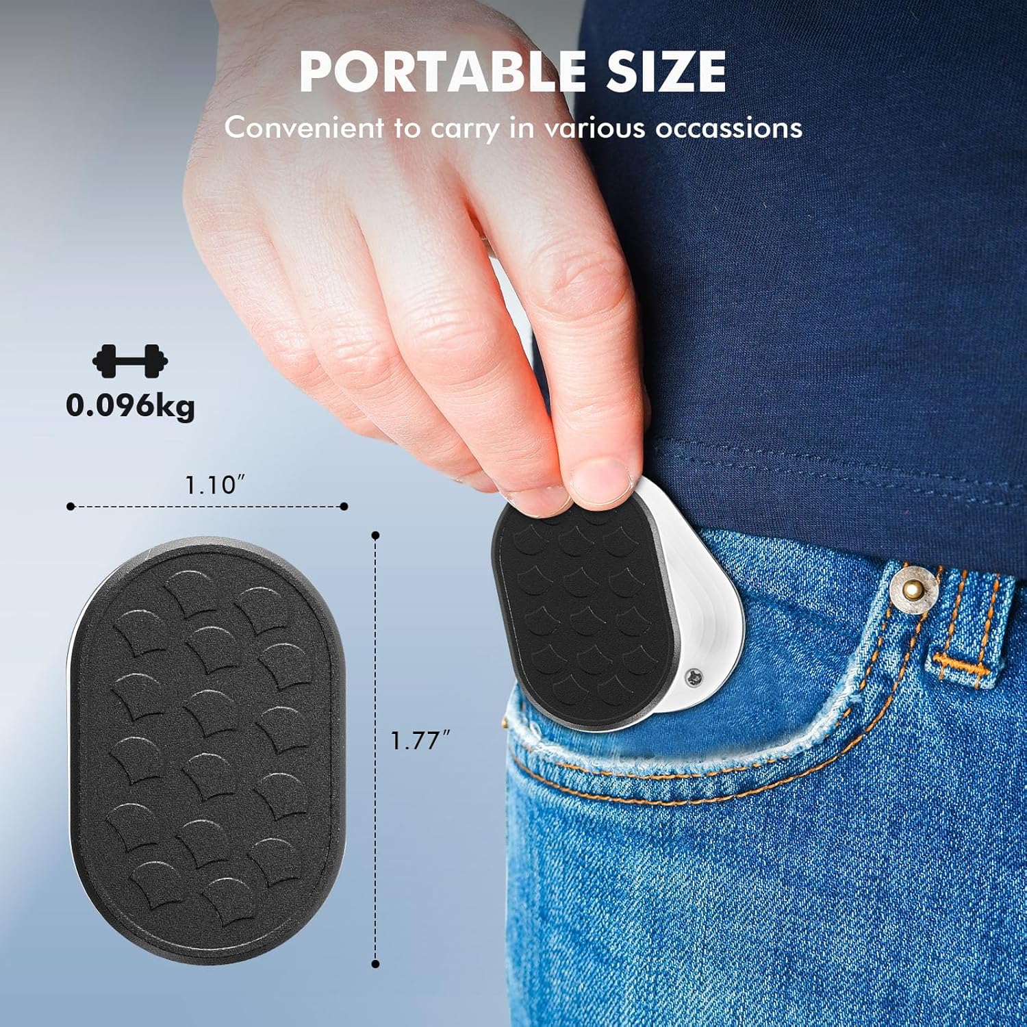 Metal Fidget Slider Toy: Metal Poker Fidget Slider, Magnetic Oval EDC Fidget Toys for Adults, Magnetic Metal Clicker for Relieving Stress Anxiety, Push Card, Office Coin