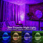 Rossetta Star Projector, Galaxy Projector LED Lights for Bedroom, App Control Projector with Bluetooth Speaker and White Noise, Night Light for Kids Adults, Christmas, Party, Ceiling, Room Decor