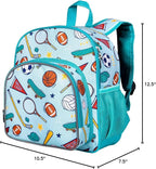 Wildkin 12-inch Kids Backpack – Padded, Adjustable, Ideal for Daycare & Travel - Team Spirit