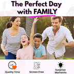 50 Family Activities - Adventure Scratch Off Cards - Family Date Night Ideas - Gift Basket Games for Kids and Adults - Surprise Book of Fun Challenge - Experience Gift for Kids