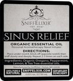 Nasal Inhaler for Sinus Relief, Made with Organic Essential Oils - Aromatherapy Stick with Peppermint & Tea Tree for Stuffy Nose & Congestion