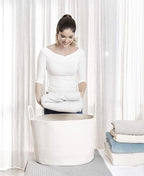 OrganiHaus Large Laundry Basket, Woven Cotton Rope Basket for Blankets, Toy Storage, Nursery Hamper, Living Room Decor Organizer, Soft & Durable Hamper with Handles, 20x13 inches - Off-White