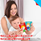 50 PCS Kid First Cognitive Flashcards,Double Sided Printed 7 in 1 Colorful Cards Alphabet,Numbers, Foods,Animals,Shapes,Colors with 3 Reclosable Rings,Learning Tool for Pre-K Kindergarten Toddlers