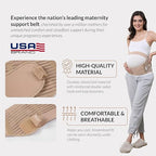 NeoTech Care Pregnancy Support Maternity Belt, Waist/Back/Abdomen Band, Belly Brace (Size XXL, Beige Color)