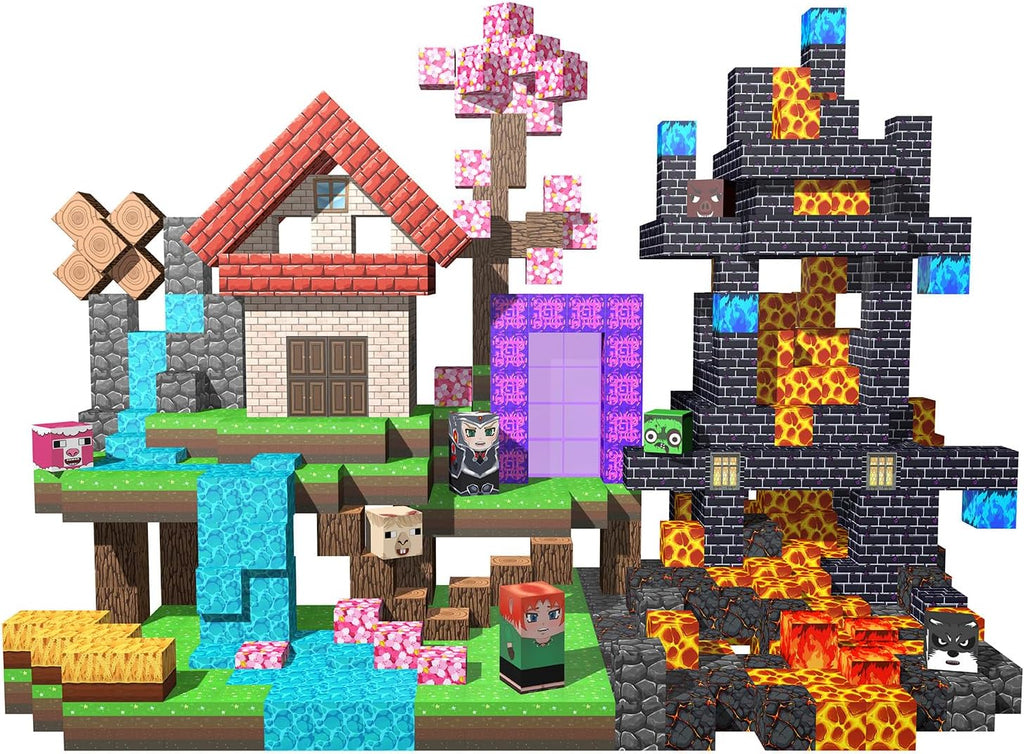 Magnetic Building Blocks Construction Set, Educational STEM Toy (Creators-Battle)