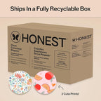 The Honest Company Clean Conscious Diapers for Delicate Skin | Up to 100% Leakproof | Hypoallergenic, Fragrance Free | Girl Prints | Super Club Box, Size 3 (16-28 lbs), 120 Count (Prints May Vary)