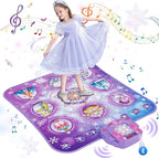 Dance Mat for 3-12 Year Old Girls, Frozen Dance Pad with Wireless Bluetooth, Purple Electronic Music Princess Toys Birthday for Kids and Toddlers Ages 3 4 5 6 7 8 9 10 +