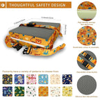 Toddler Booster Seat for Dining Table, Portable Booster Seat for Kitchen Chair, 4 Inch High-Density Foam Cushion with Adjustable Safety Straps and Non-Slip Bottom, Perfect for Kids Travel and Daily