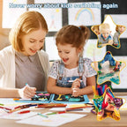 Erasable Doodle Set for Kids - Magic Drawing Book With 12 Watercolor Pens, 14 Page Reusable Book, Road Trip Car Game Writing Painting Set for Boys and Girls