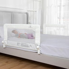 ComfyBumpy 2-Pack Bed Rail for Toddlers 35.5" L x 19.5" H | Toddler Bed Rails for Twin, Full & Toddler Mattress Size | Swing Down Rail Guard | Mattress Side Rail for Kids | White