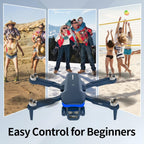 K417 Drone with 2 Cameras 1080P HD 90°Electric Adjustable FPV Drone Transmission,Blue LED Light Foldable Lightweight Remote Control Optical Flow Positioning Altitude Hold 3D Flip,for Adults Beginner