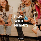 Otamatone Japanese Electronic Musical Instrument Portable Music Synthesizer from Japan by Maywa Denki Educational Fun Gift for Children, Teens & Adults - Black White Blue Set