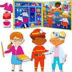 QUOKKA Magnetic Dress-Up Dolls for Girls Boys with 35 Magnetic Pieces - Creative Magnetic Play Set for Home or Travel - Perfect Magnetic Paper Dolls for Ages 3+, Boost Storytelling with Professions