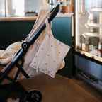 mushie Water Resistant Wet Bags | Large & Small Reusable Storage Bag for Baby Items and Travel | Zippered Pockets with Handle | Machine Washable, Set of 2 (Retro Flowers)