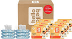 Hello Bello Mega Surprise Pack, Size 1 (8-12 lbs), 256ct Hypoallergenic Assorted Diapers with a Soft, Cloth-Like Feel Plus 360 Ultra Gentle Unscented Baby Wipes in 6 Resealable Packs