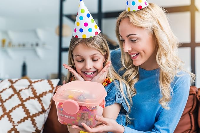 BIRANCO. Deluxe Beading Set with 350+ Pop Beads Include Butterfly, Bee, Dragonfly with Transparent Wings, and Ladybug Jewelry Making Kit for Kids Ages 3-8