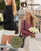 3 Pack Women's Maternity Nursing Tops, V Neck Breastfeeding Sweaters Long Sleeve Hidden Zipper Shirts