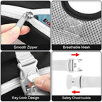 Accmor Toddler Harness Leash, Cute Excavator Child Walking Harness Tether Wristband Assistant Strap Belt Protector for Baby Boys, Collapsible Kids Leash + Anti Lost Wrist Link for Outdoor Travel Black