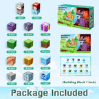 Magnetic Blocks -Adventure at Lava World Blocks Set - Magnetic Cubes Building Blocks Toys for Halloween Christmas Birthday Gift - STEM Sensory Toys for 3+ Years Old Girl Boys