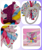 Birthday Hair Bow for Baby Girls 1 2 3 4 5 6 Years Sprinkle Decorations Party Hair Accessories Headband for First 1st Birthday Confetti Ice Cream