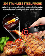 2026 Upgrade Meat Thermometer Digital for Cooking, 0.5s Instant Read Food Thermometer, ±0.5 ℉ Accuracy Kitchen Thermometer, Large LED Display, IP67 Waterproof for Grill, BBQ, Oven, Brewing, Baking