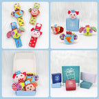 BLOOBLOOMAX Sock rattles for Babies 0-24 Months Baby Animal Foot Finder Educational Toys