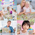 DIY 3D Sticker Scene，8 Sets Pack（500+）, Reusable Sticker Book, Cute Sets for Free Combination, Cute Waterproof for Anywhere, Crafts Party Favors Birthday Gift