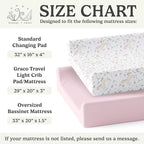 Baby Changing Pad Cover 2-Pack for Boys, Girls (Unicorn Blossom) - Premium Fitted Sheets Baby Diaper Changing Table Cover - Buttery Soft Cotton Blend