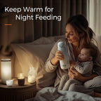 Portable Bottle Warmer for Travel, Dual Heating Modes for Breastmilk & Water, Portable Bottle Milk Warmer with Fast Heating & Long Battery Life, 12 Ounces Large Capacity (Blue)