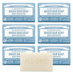 Dr. Bronner's Pure-Castile Magic Bar Soap (Baby Unscented, 5 oz, 6-Pack) - Made with Regenerative Organic Certified Oils, For Face, Body & Hair, Gentle for Sensitive Skin - Vegan, Non-GMO