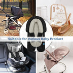 COOLBEBE Upgraded Babybody Support & Strap Covers Set for Newborn Infant Toddler - Extra Soft Breathable Car Seat Insert Cushion Pad, Perfect for Carseats, Strollers, Swing, Black