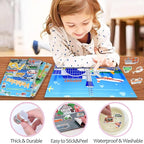 Jelly Sticker Books for Toddlers 2-4 Years, Reusable Sticker Book for Kids 1-3, Toddler Travel Essentials Vehicles Stickers for Kids Toddler Plane Activities (Vehicles)