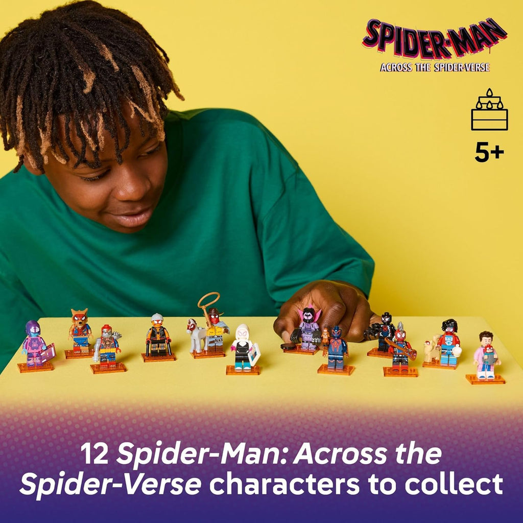 LEGO Minifigures Spider-Man: Across The Spider-Verse 6 Pack - Spider-Man Toys for Boys & Girls, Ages 5+ - Pretend Play Action Figures for Kids - Gift for Birthdays - 66797