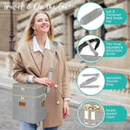 PIIOSER Breastmilk Cooler Bag with Ice Pack Fits 6 Baby Bottles Up to 9 Ounce, Insulated Baby Bottle Tote Bags, Double Layer Waterproof Leak-Proof with Shoulder Strap for Nursing & Working Mom (Grey)