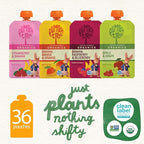 Peter Rabbit Organics Fruit Flavors Variety Pack - Squeezable Snack Pouches, 4 oz. (Pack of 36)
