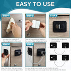 12 Pack Refrigerator Lock with 12 Keys Fridge Locks Combination Adhesive Child Safety Cabinet Freezer Door Lock Adult File Drawer Kitchen Appliance Furniture Closet(Black)