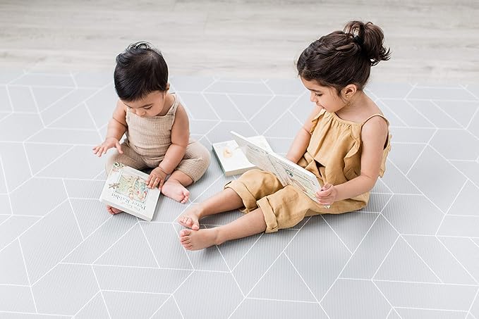 LITTLE Bot Ofie mat, Baby Play mat (Oracle + Zen line, Large)