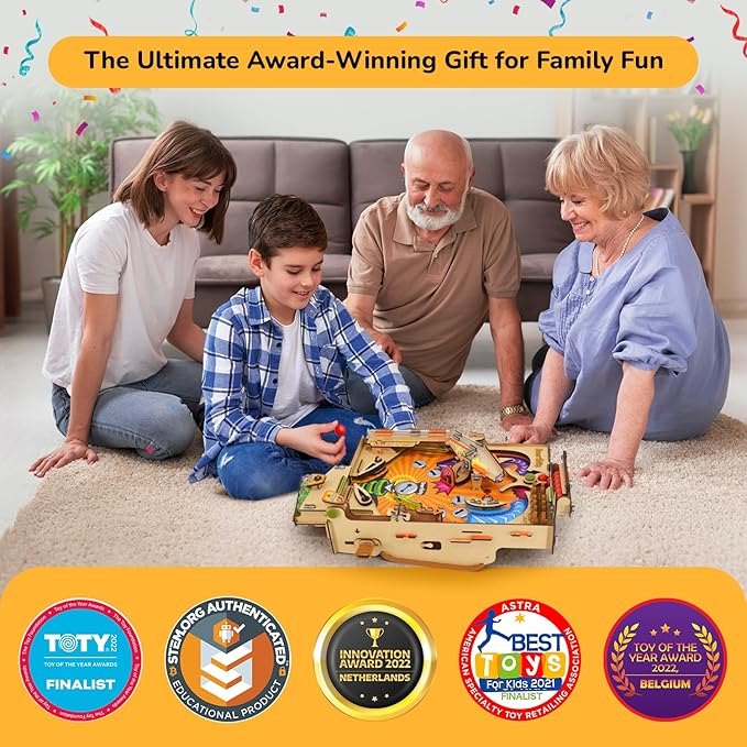 Smartivity DIY Pinball Machine Toy for Ages 8-99 Year Old | Award Winning Arcade Game for Boys & Girls | Birthday Gift Ideas for Kids & Adults | STEM Toys I Fun Family & Party Game