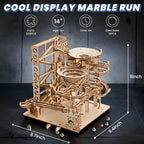 3D Wooden Puzzles for Adults: Marble Run Model Building Kits for Ages 14+ - Roller Coaster Crafts Brian Teaser Marble Run Puzzles 330pcs- Hobbies Gift for 3D Puzzles Lover