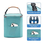 Breast Milk Cooler Bag with Ice Pack Fits 4 Baby Bottles Up to 9 Ounce, Baby Bottle Bag for Nursing Mom Daycare-Aqua